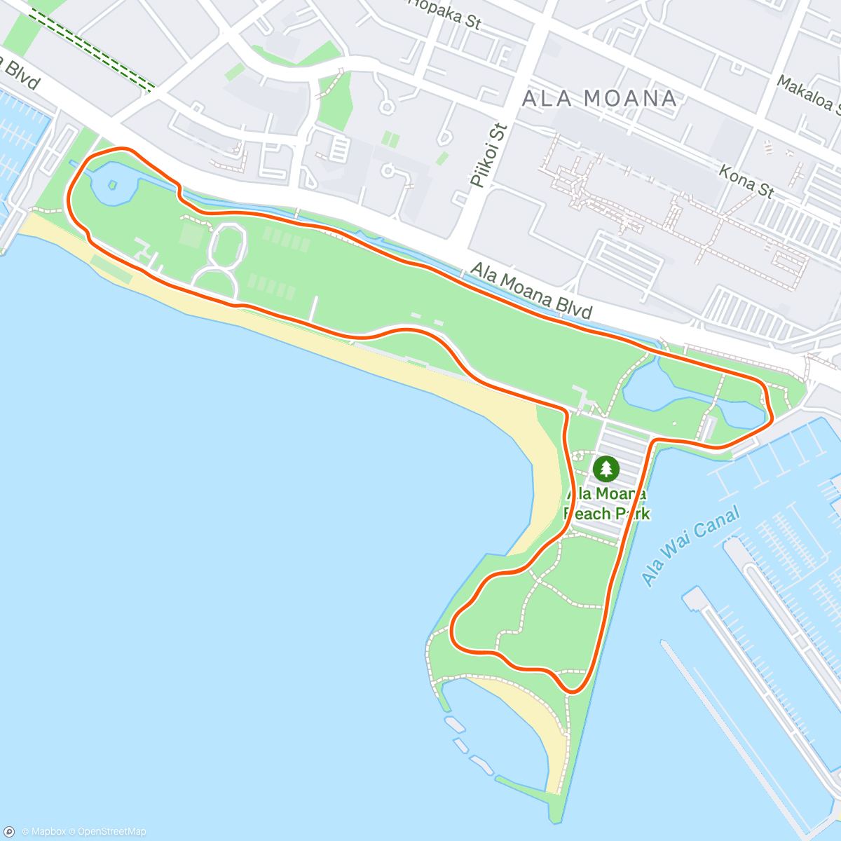 Map of the activity, Morning Run
