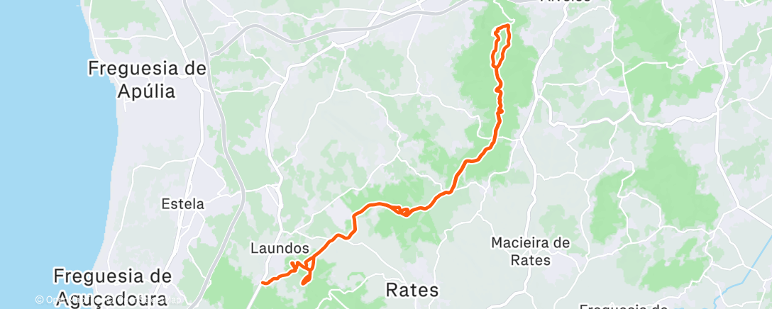 Map of the activity, Subida à franqueira 🐕