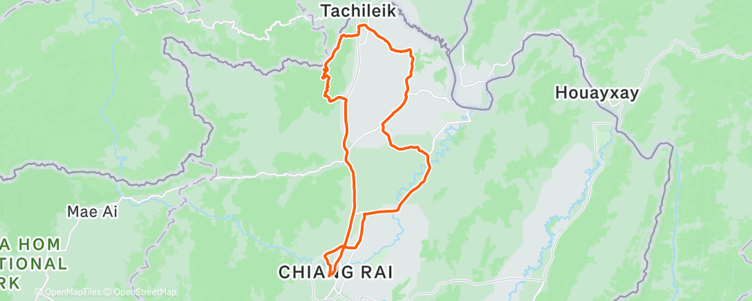 Map of the activity, Cyclisme