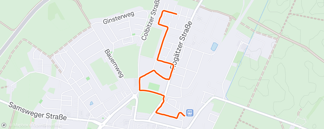 Map of the activity, Lauf am Nachmittag