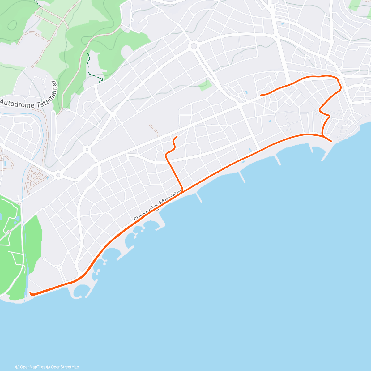 Map of the activity, Easy 6k