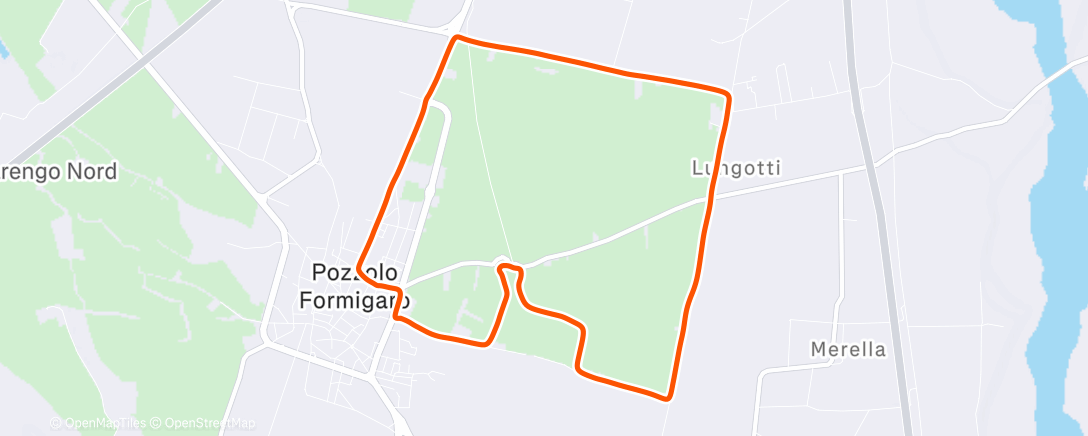 Map of the activity, Corsa pomeridiana