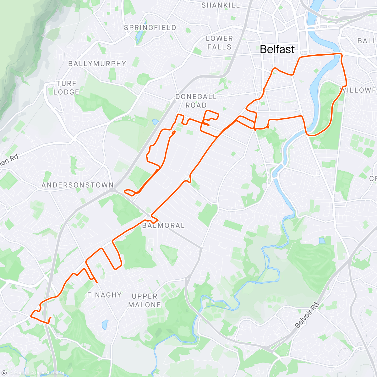 Map of the activity, London Marathon FOMO run