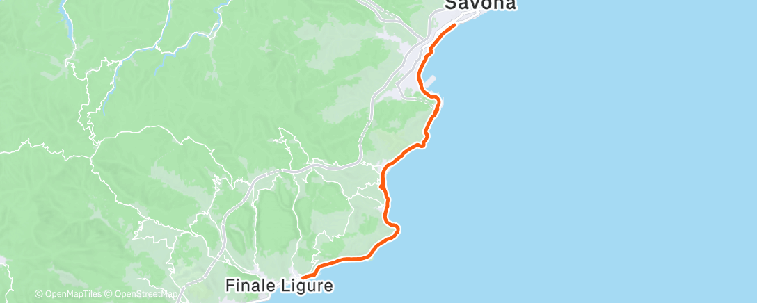 Карта физической активности (Pedalata dell'ora di pranzo)