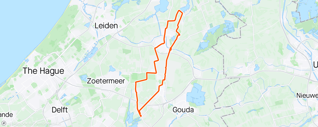 Map of the activity, Langeraar Ride