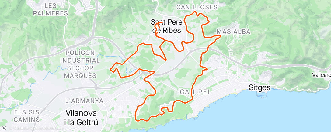「Ribes Gravel loop」活動的地圖