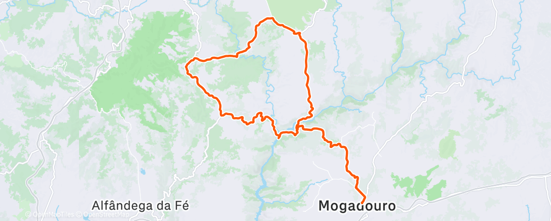 Map of the activity, Volta de bicicleta vespertina