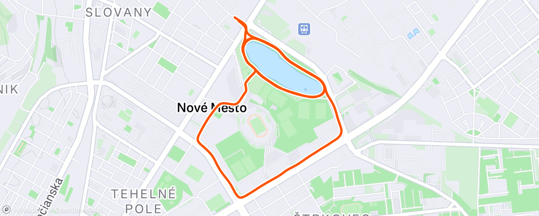 Map of the activity, Lunch Run