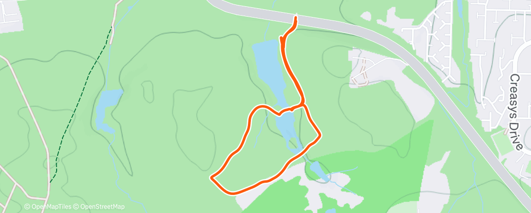 Map of the activity, Afternoon Hike