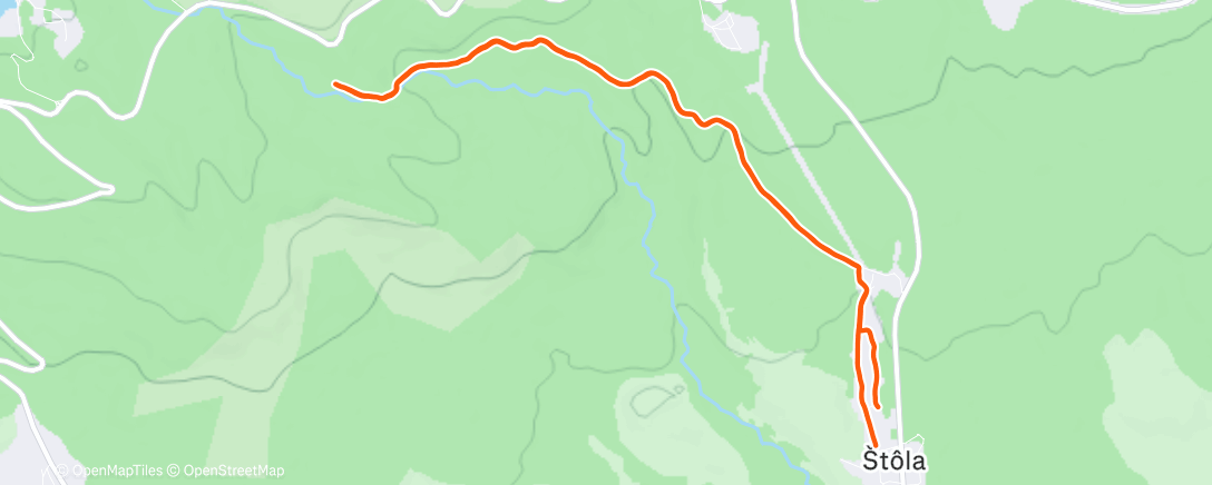 Map of the activity, Mostky, Peklo