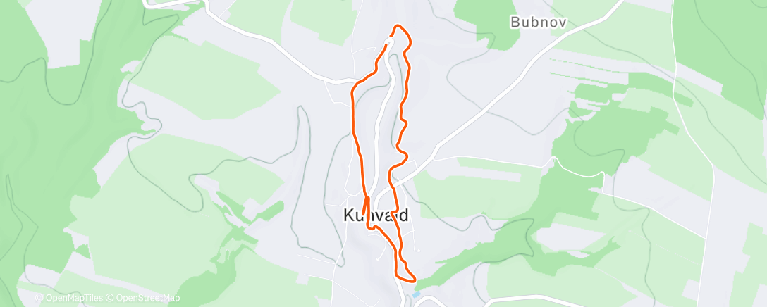 Карта физической активности (Evening Run)