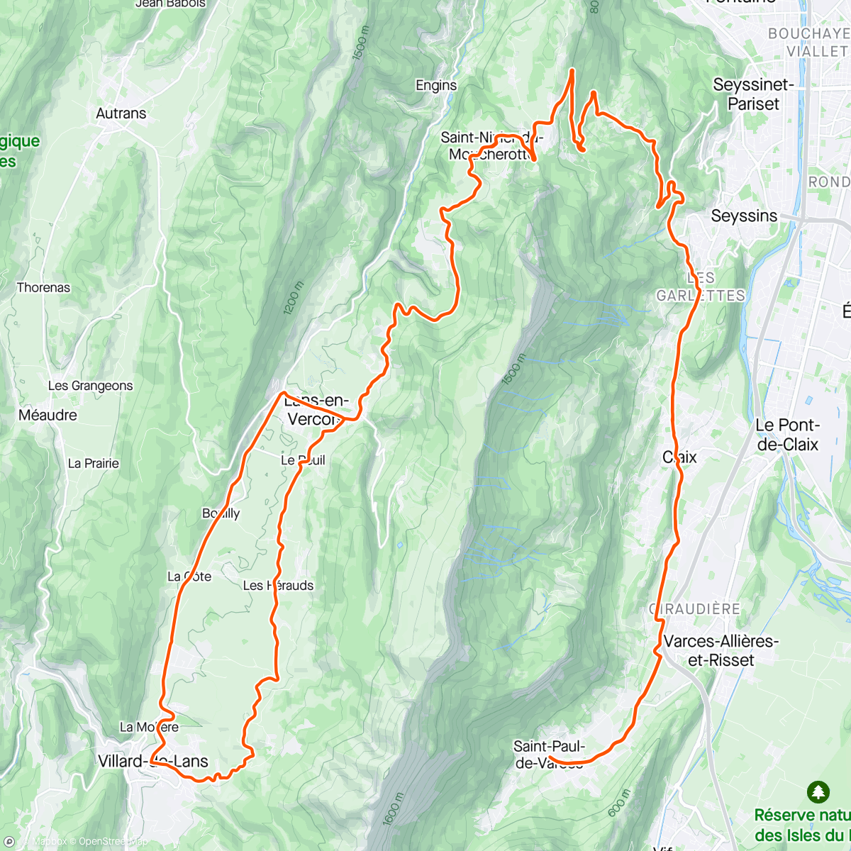 Map of the activity, Vélo VDL