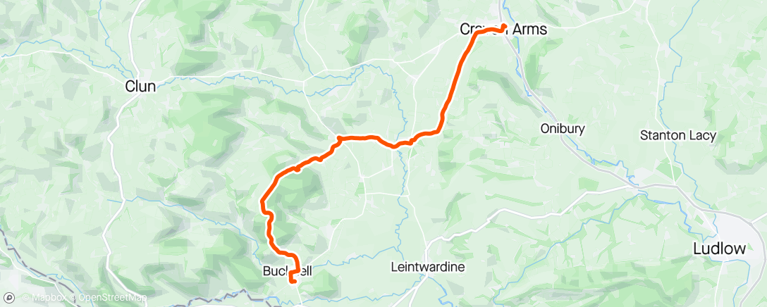 Map of the activity, The English heart of Wales