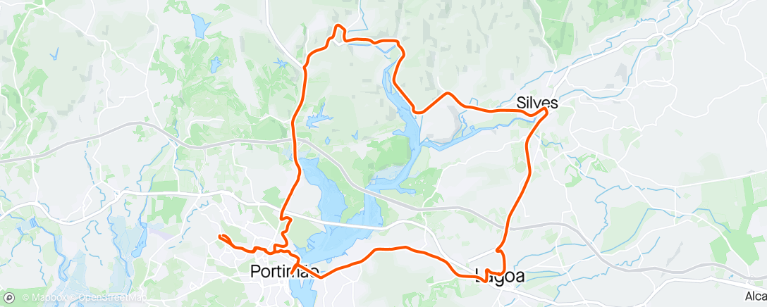 Map of the activity, Volta de bicicleta ao entardecer até Silves com o “ Gang das Fininhas do TGV “ 😝😝😝