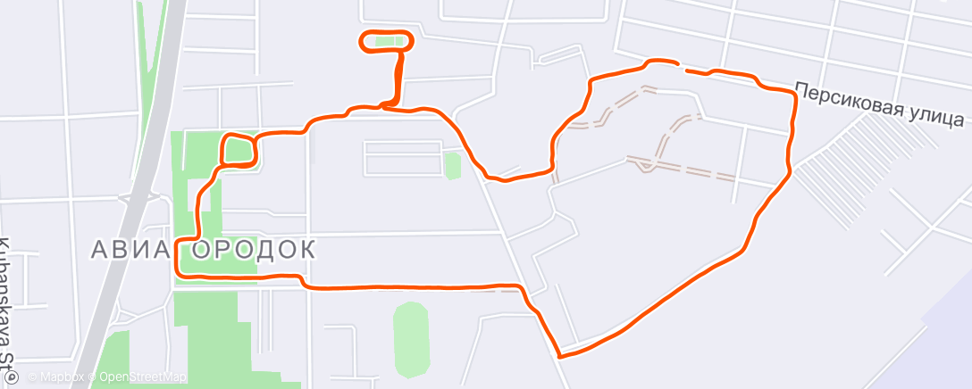 Map of the activity, Evening Run