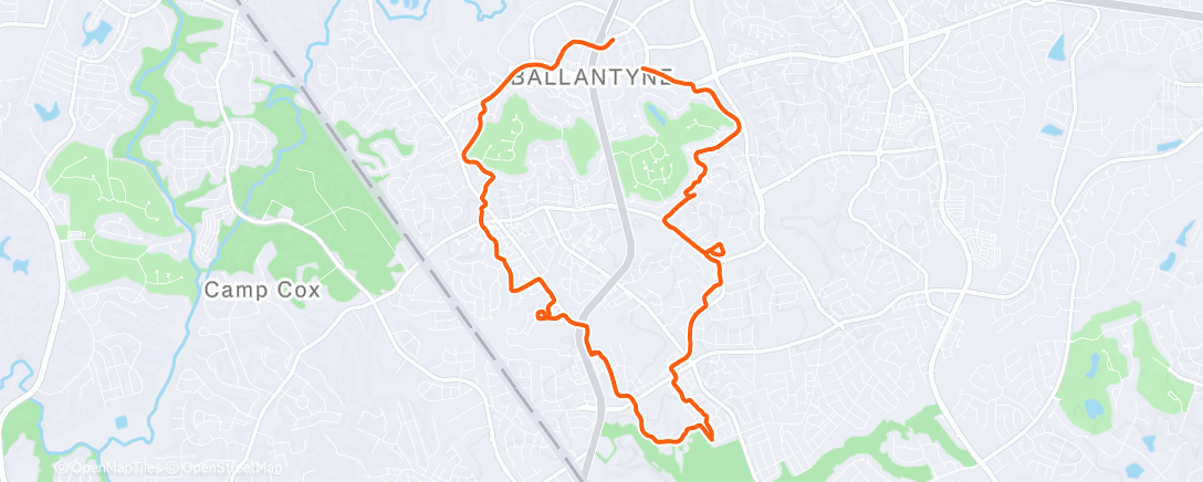 Map of the activity, Morning Run