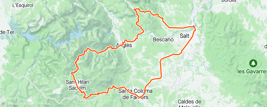 Map of the activity, Girona Cycling Camp: Day 5