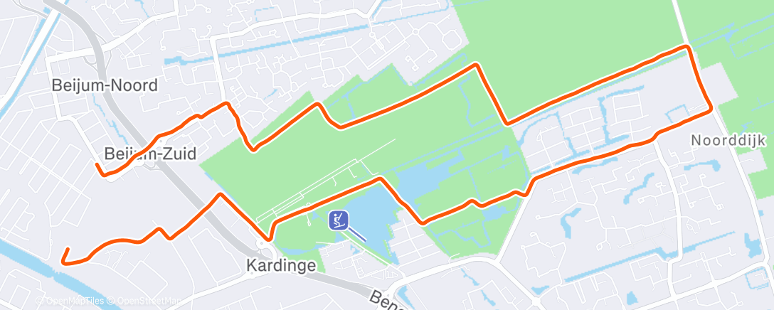 Map of the activity, Namiddagloop