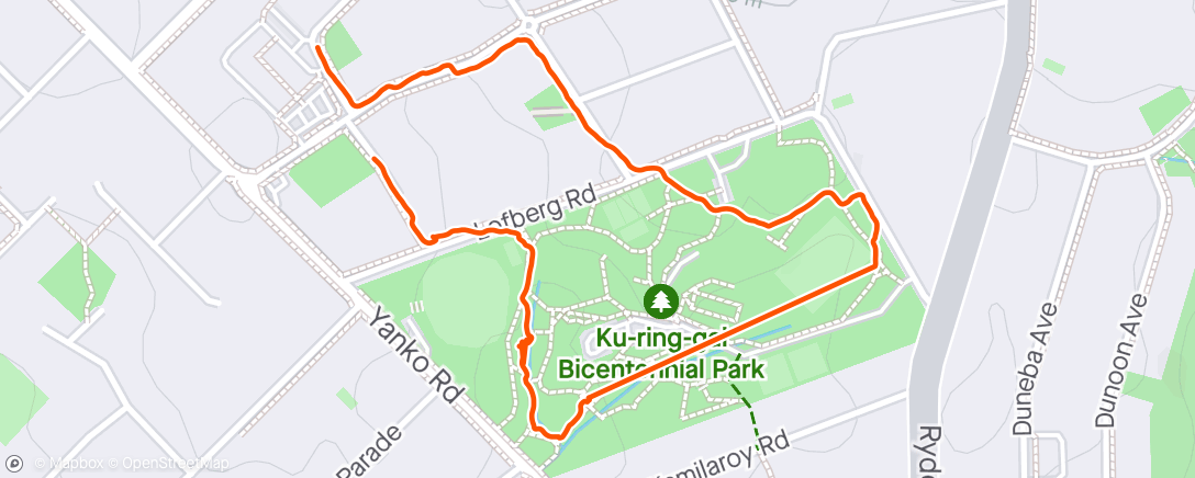 Map of the activity, Afternoon Walk