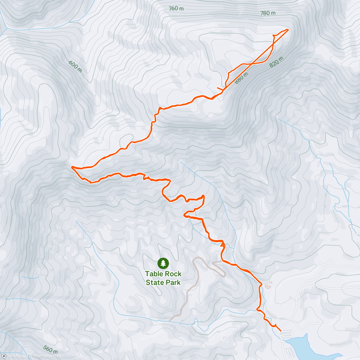 Map of the activity, Table Rock 🏔️