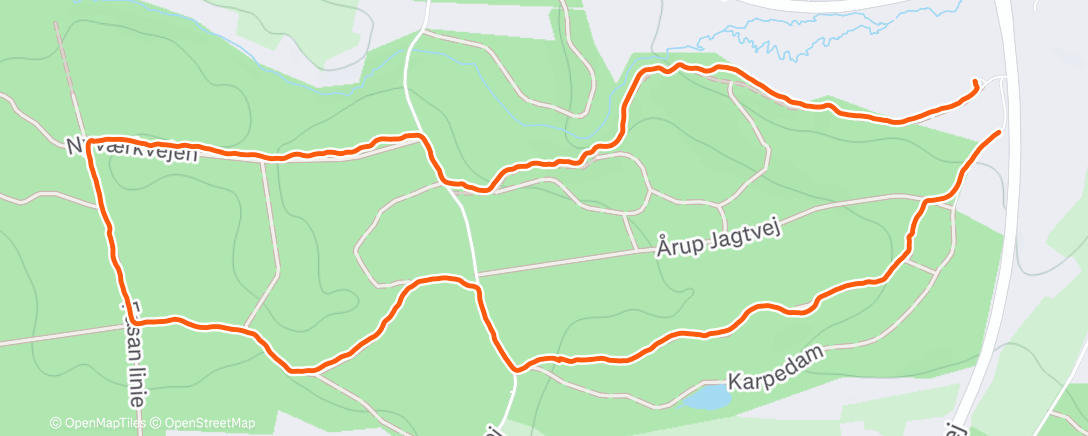Map of the activity, Lunch Hike