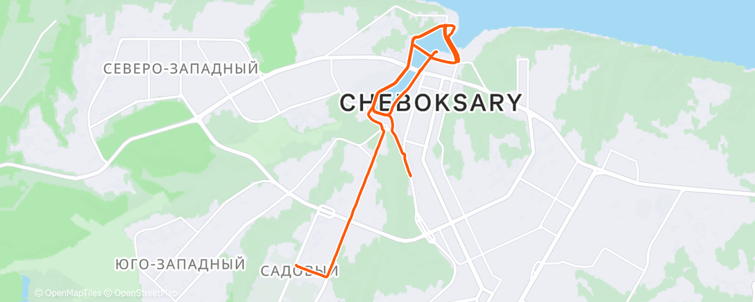 Map of the activity, Вечерний забег