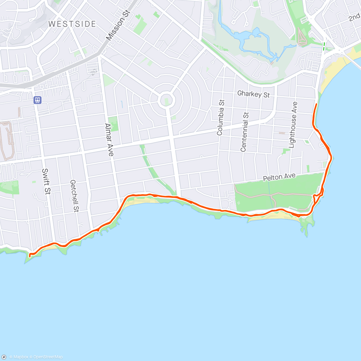 Map of the activity, Santa Cruzin