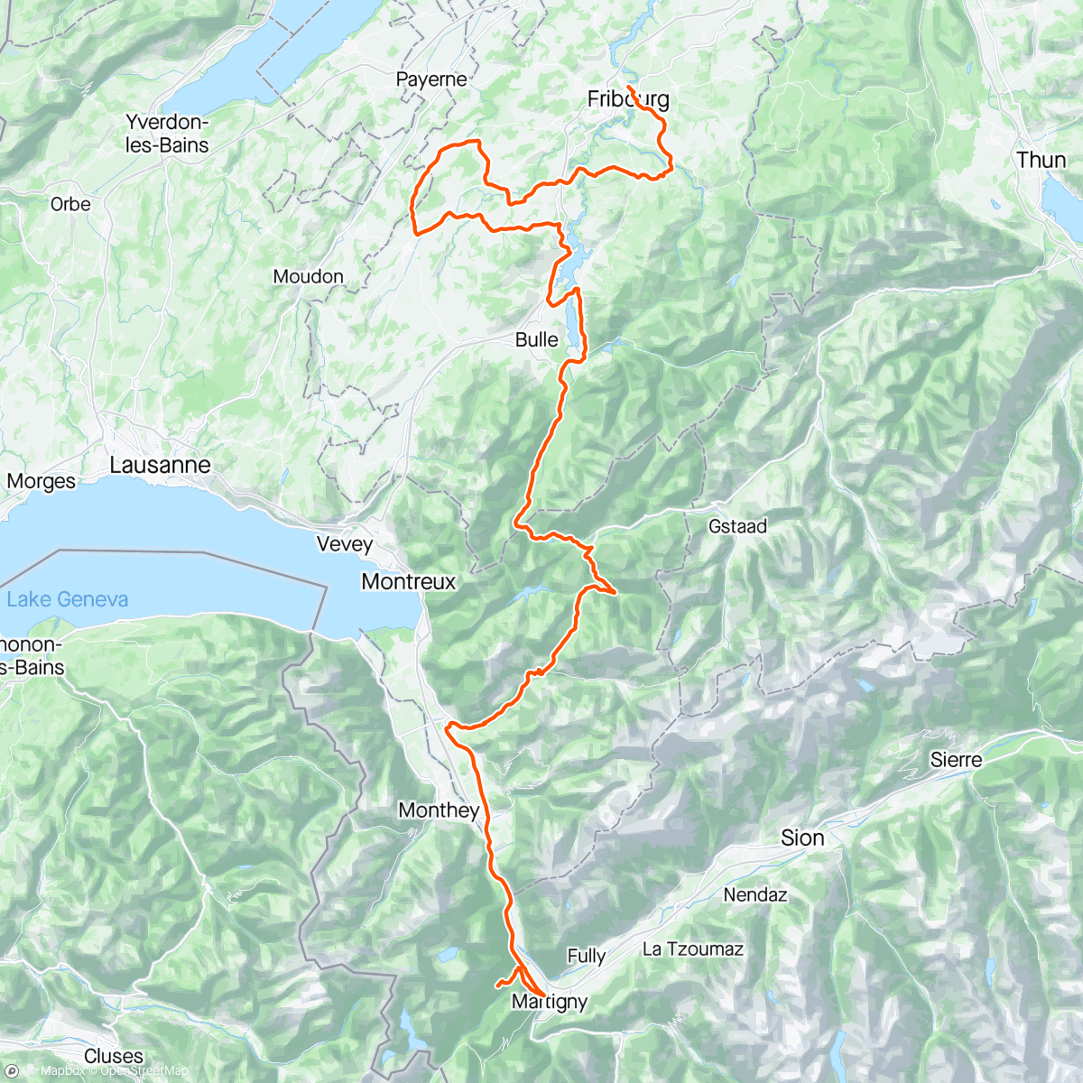Map of the activity, Tour de Romandie #2 💛