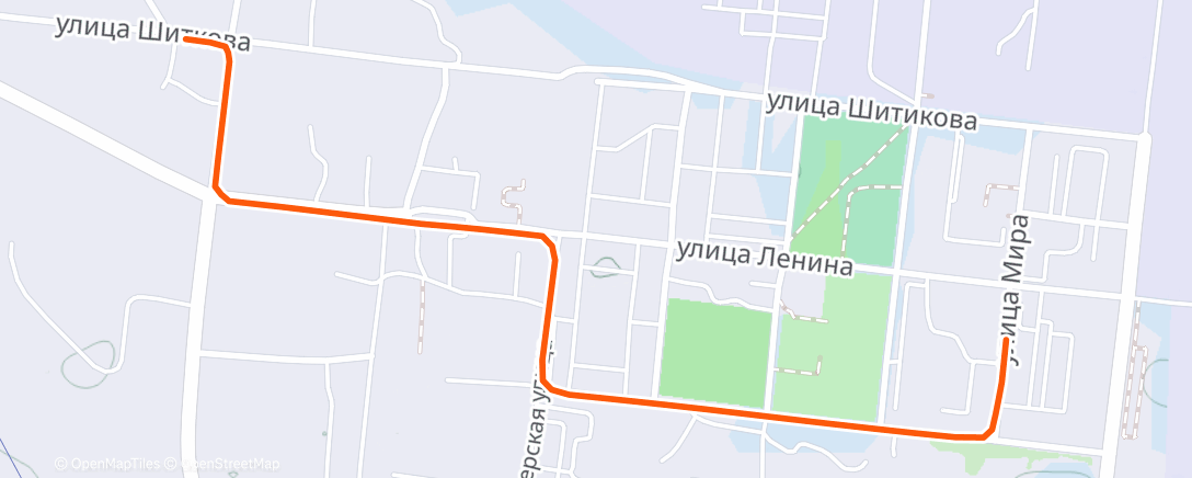 Карта физической активности (Evening Ride)