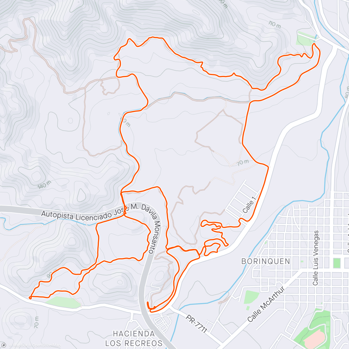 Map of the activity, 🇵🇷 Evening E-Ride⚡️🚴‍♀️ - Monte Brujo-2 MTB Trails