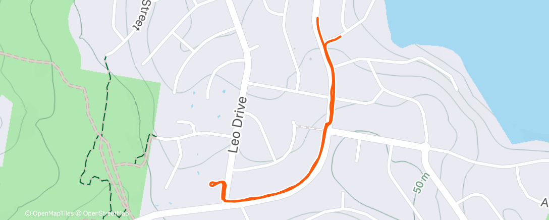 Map of the activity, Afternoon Walk