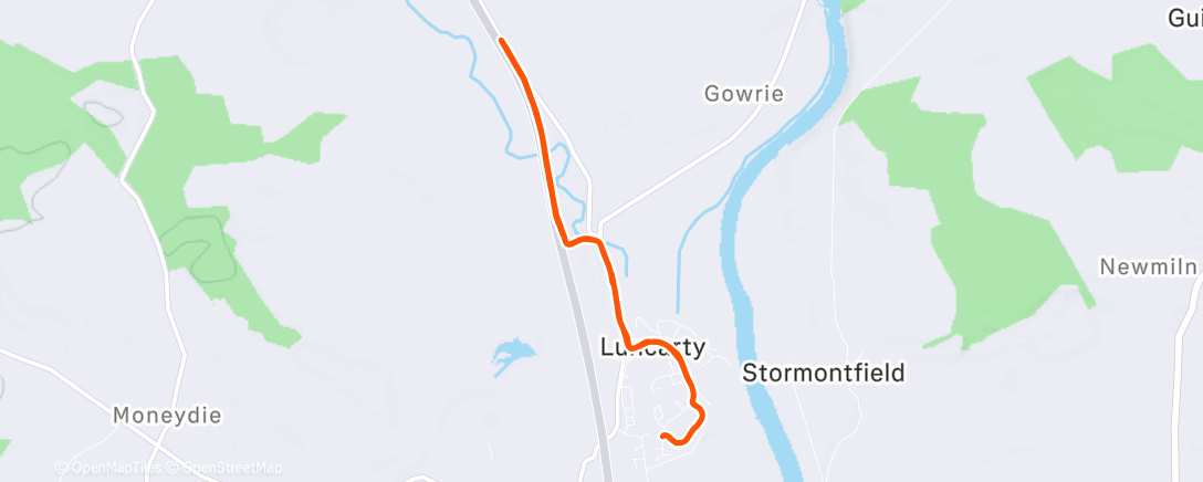 Map of the activity, Lunch Run