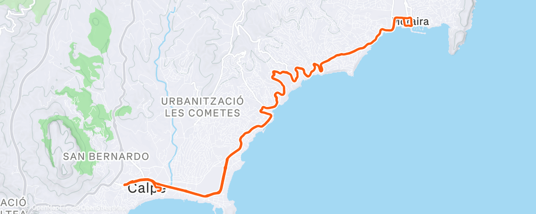 Map of the activity, Lunch Ride