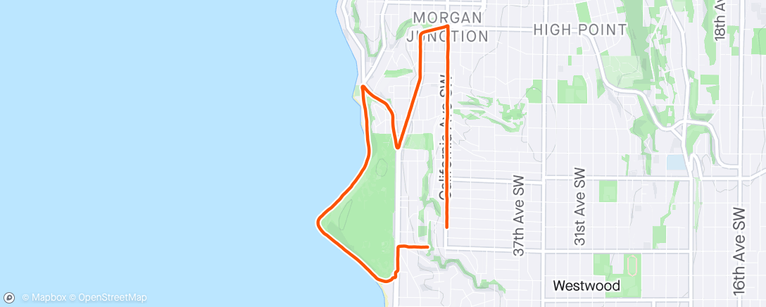 Map of the activity, Afternoon Run