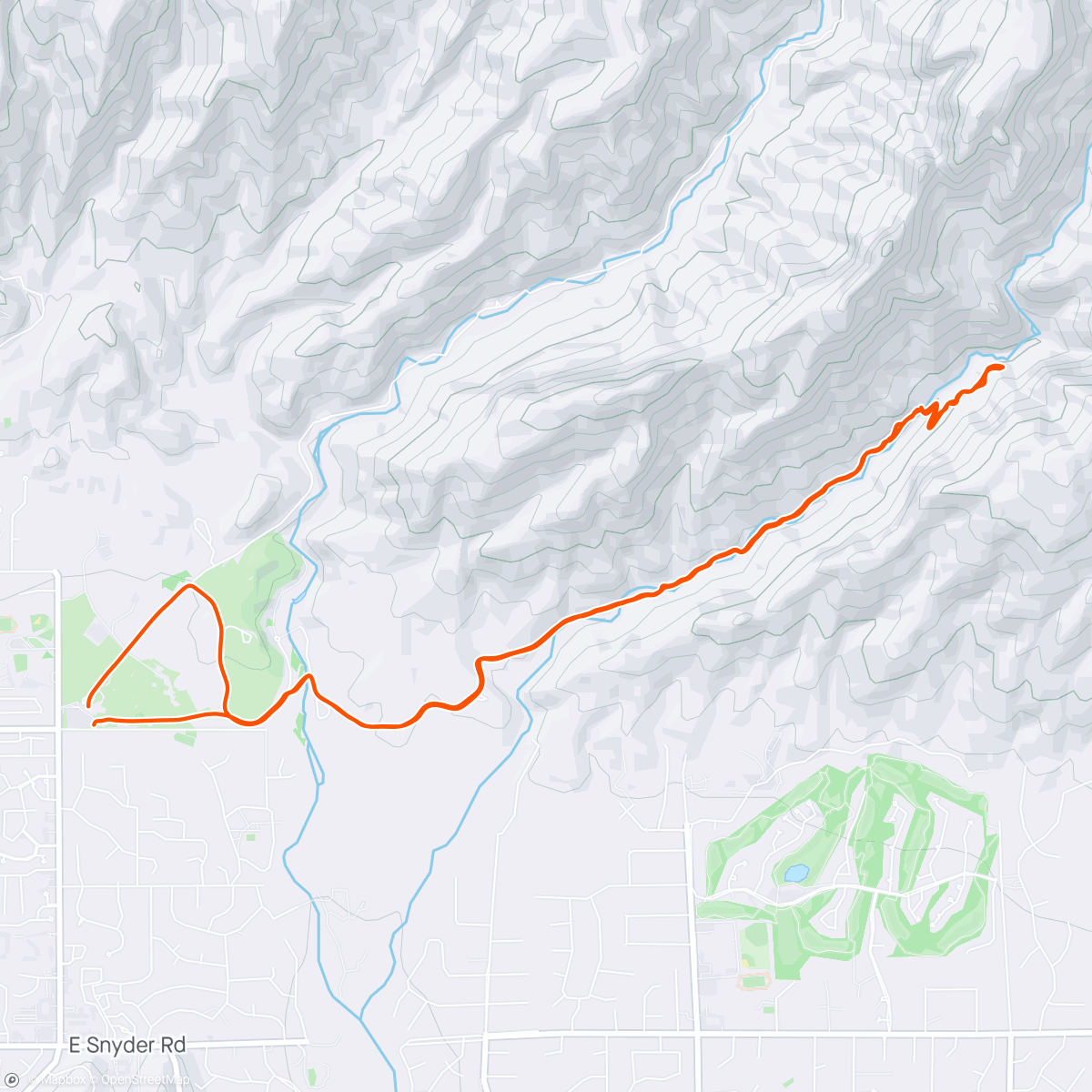 Map of the activity, Bear Canyon
