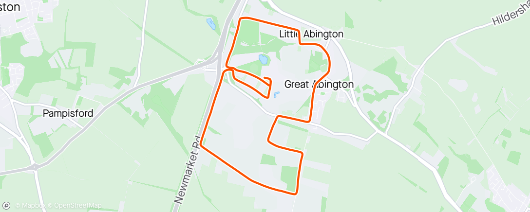 Map of the activity, Abington 10k