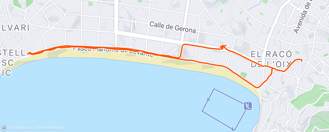 Map of the activity, Evening Walk