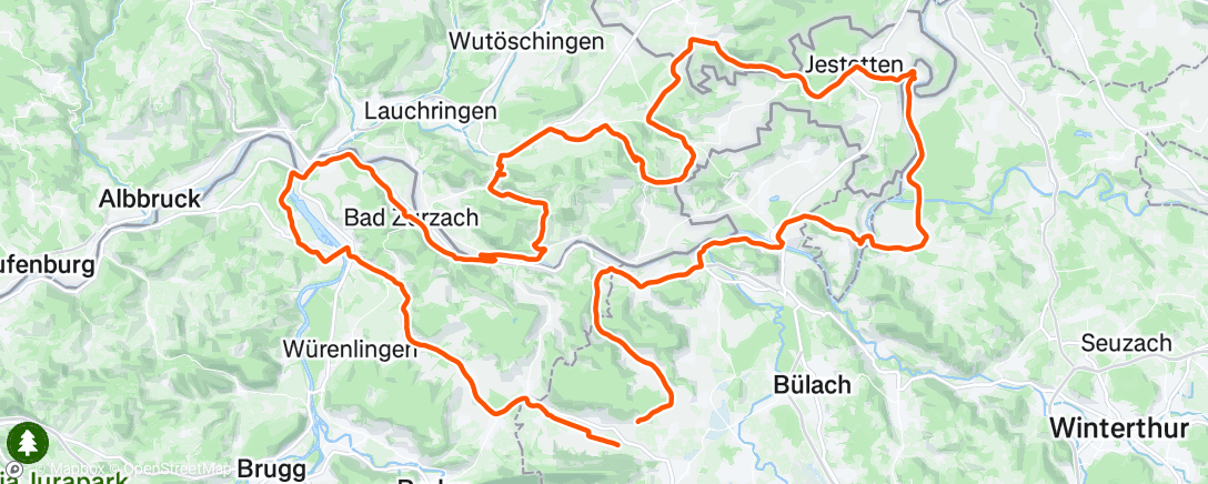 Karte der Aktivität „Fahrt am Morgen”