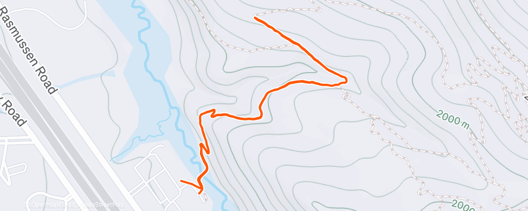 Map of the activity, Afternoon Trail Run