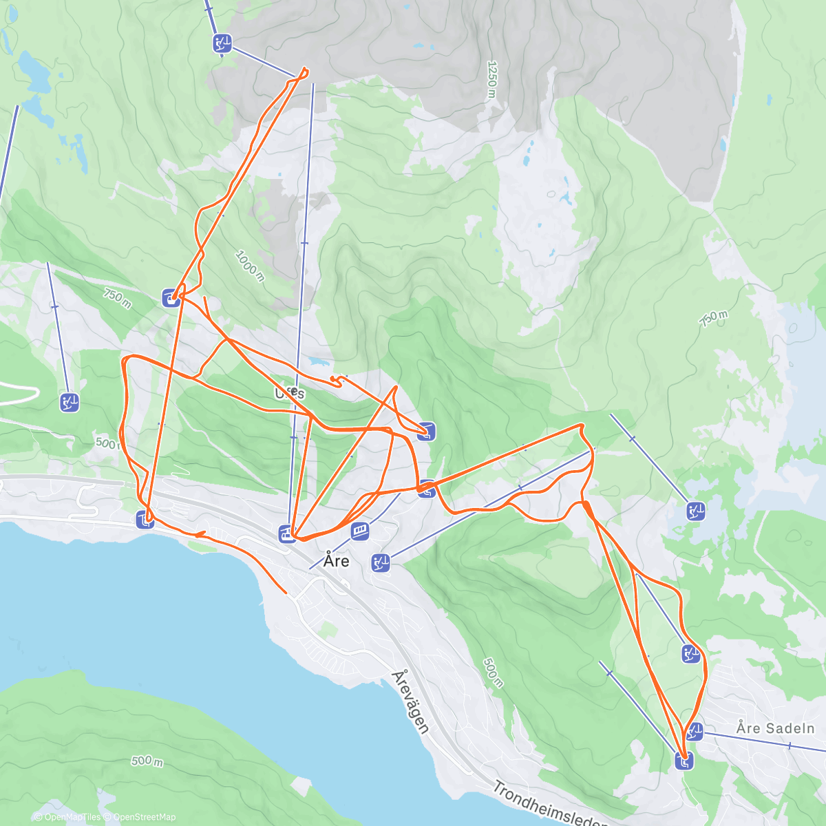 Map of the activity, Åre