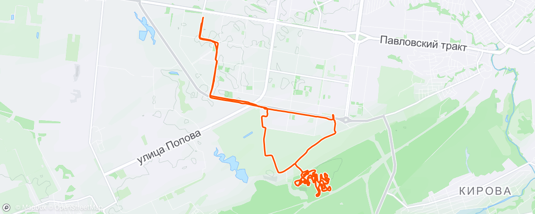 Mapa de la actividad, Горный велозаезд (день)