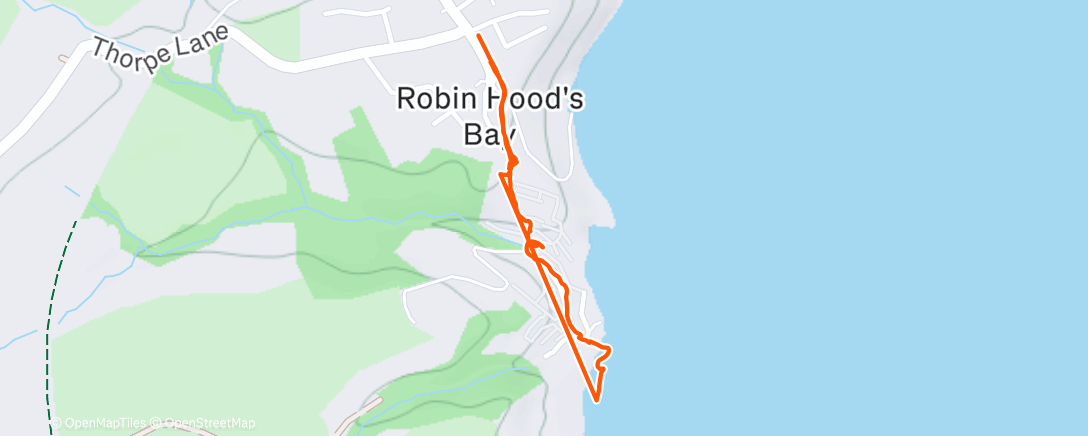 Map of the activity, Exploring Robin Hood’s Bay