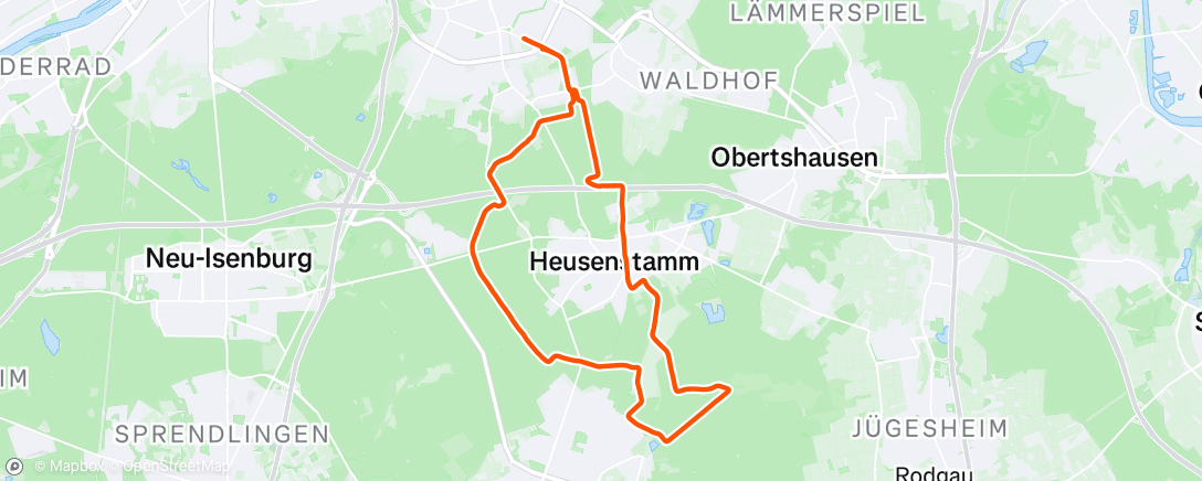 Map of the activity, Lunch Ride