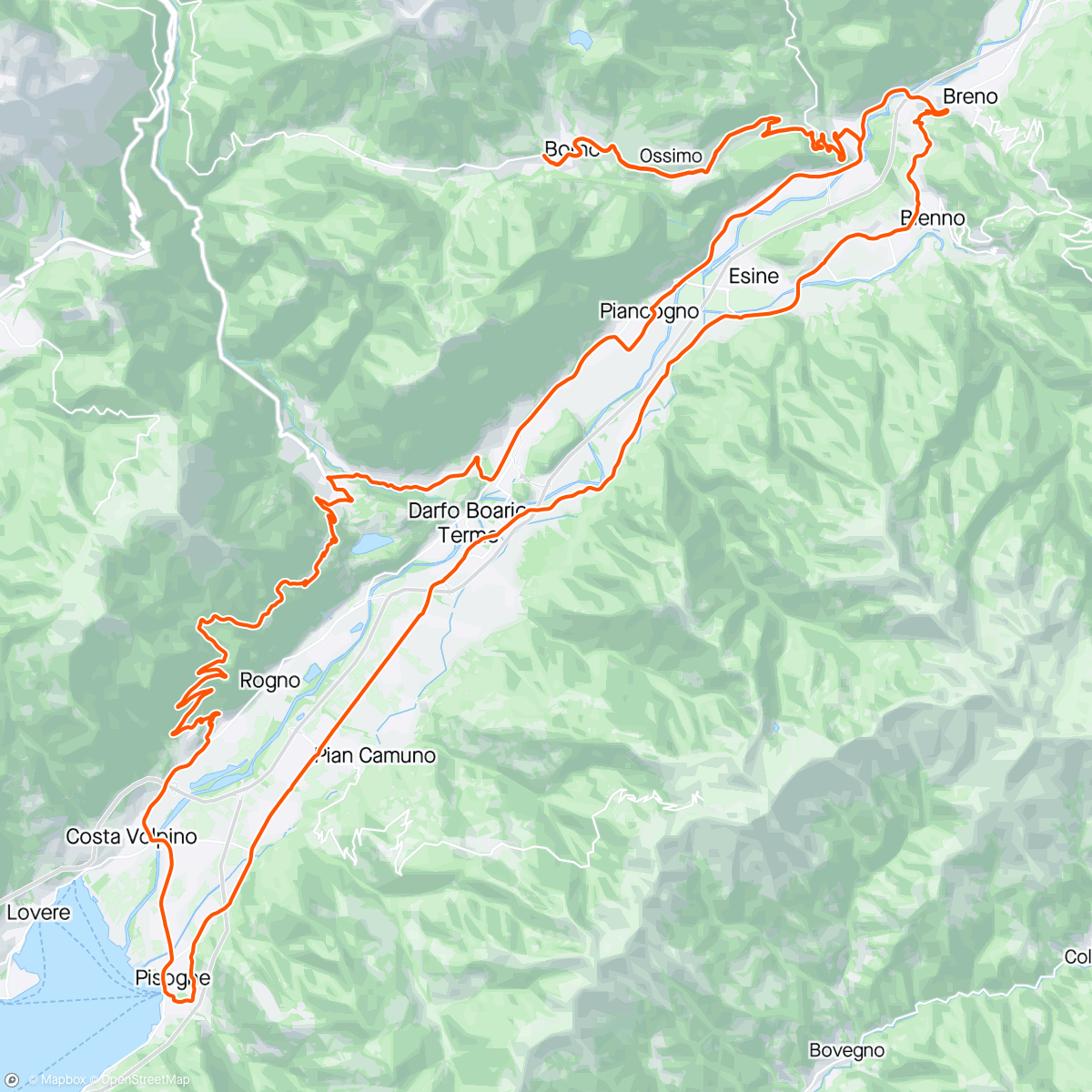 Carte de l'activité Lunch Mountain Bike Ride