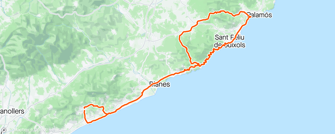 活动地图，St.Antoni de Calonge.