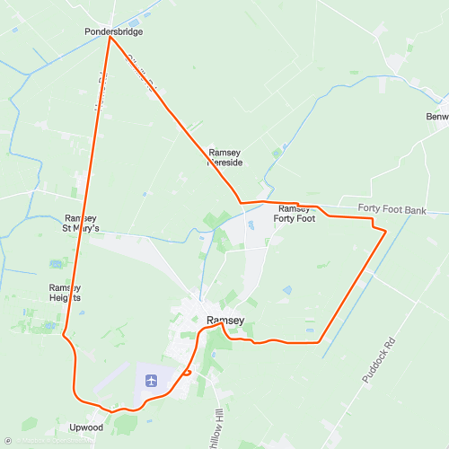 Ramsey - Pondersbridge - Upwood Loop | 29.0 km Road Cycling Route on Strava