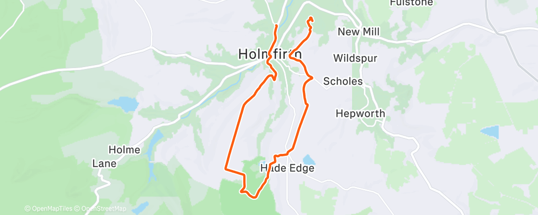 Map of the activity, Afternoon Run