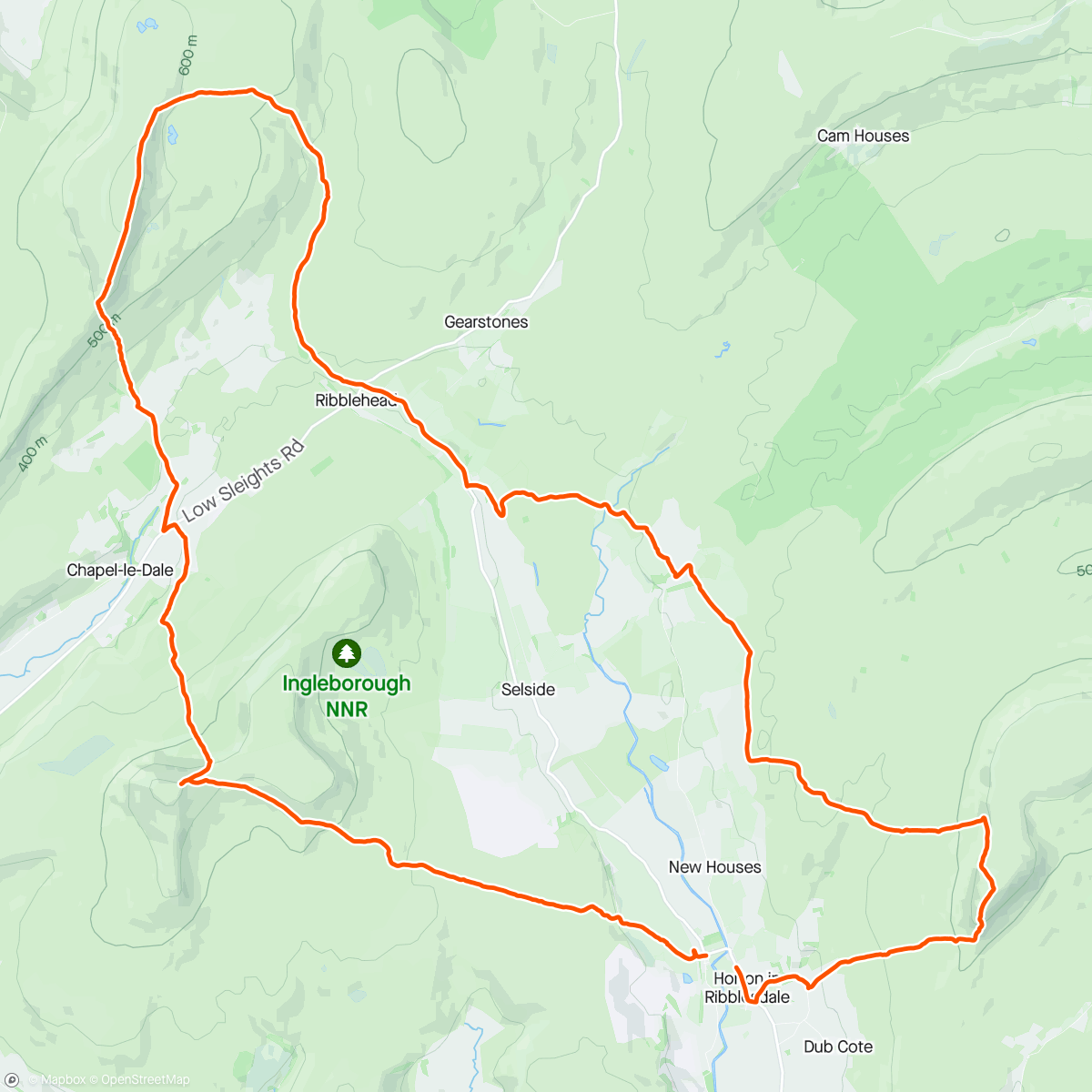 Map of the activity, Yorkshire Three Peaks ⛰️⛰️⛰️