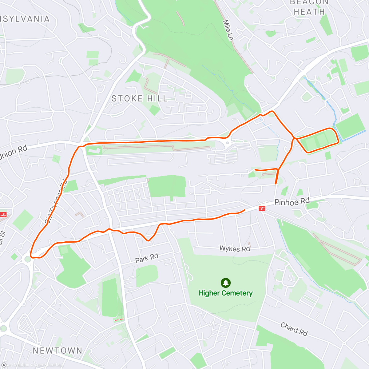 Map of the activity, Afternoon 5k