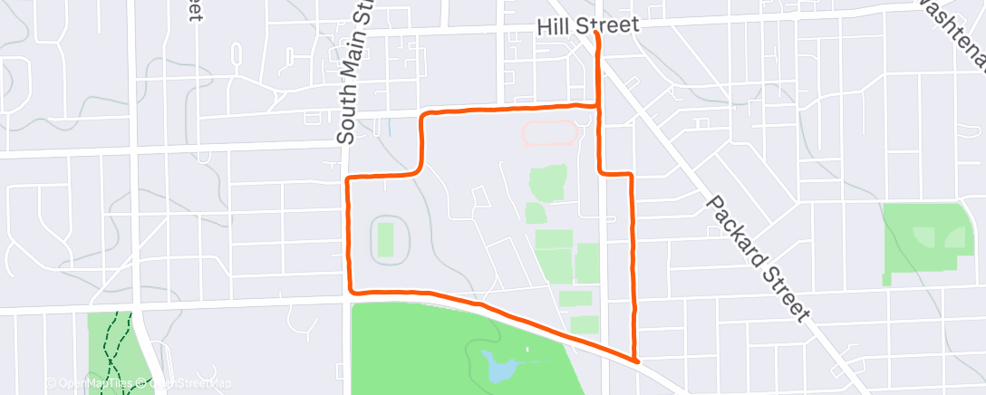 Map of the activity, Afternoon Run